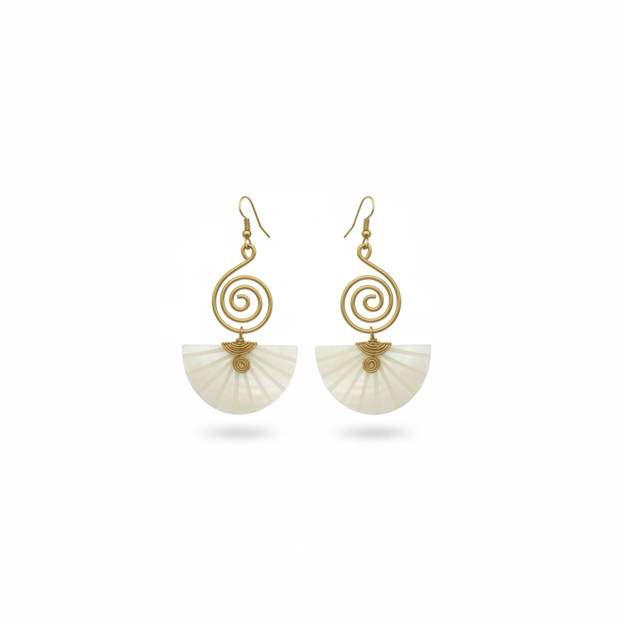 ETYANG’ IVORY FAN DROP EARRINGS