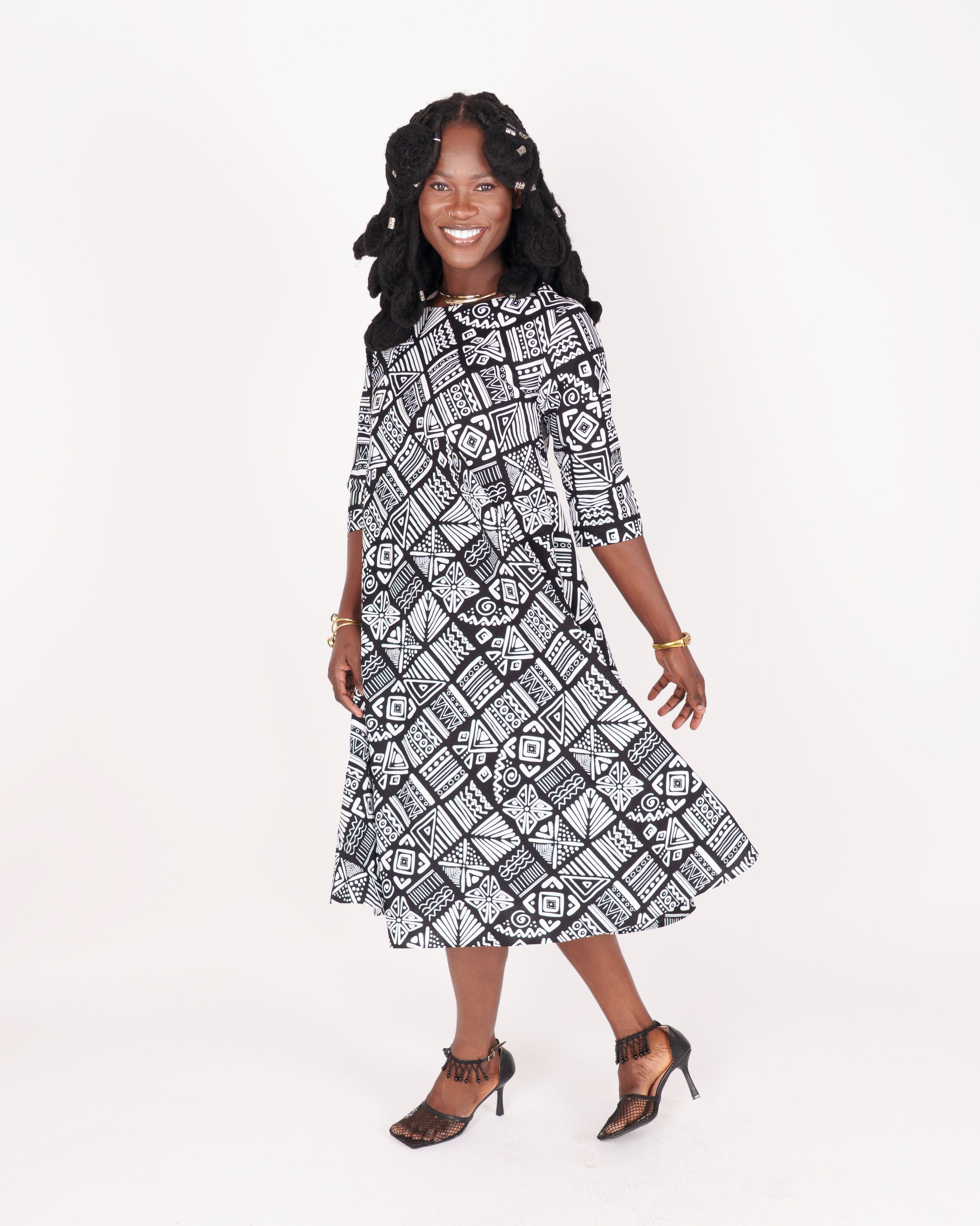 ST63 Sankofa Script Dress