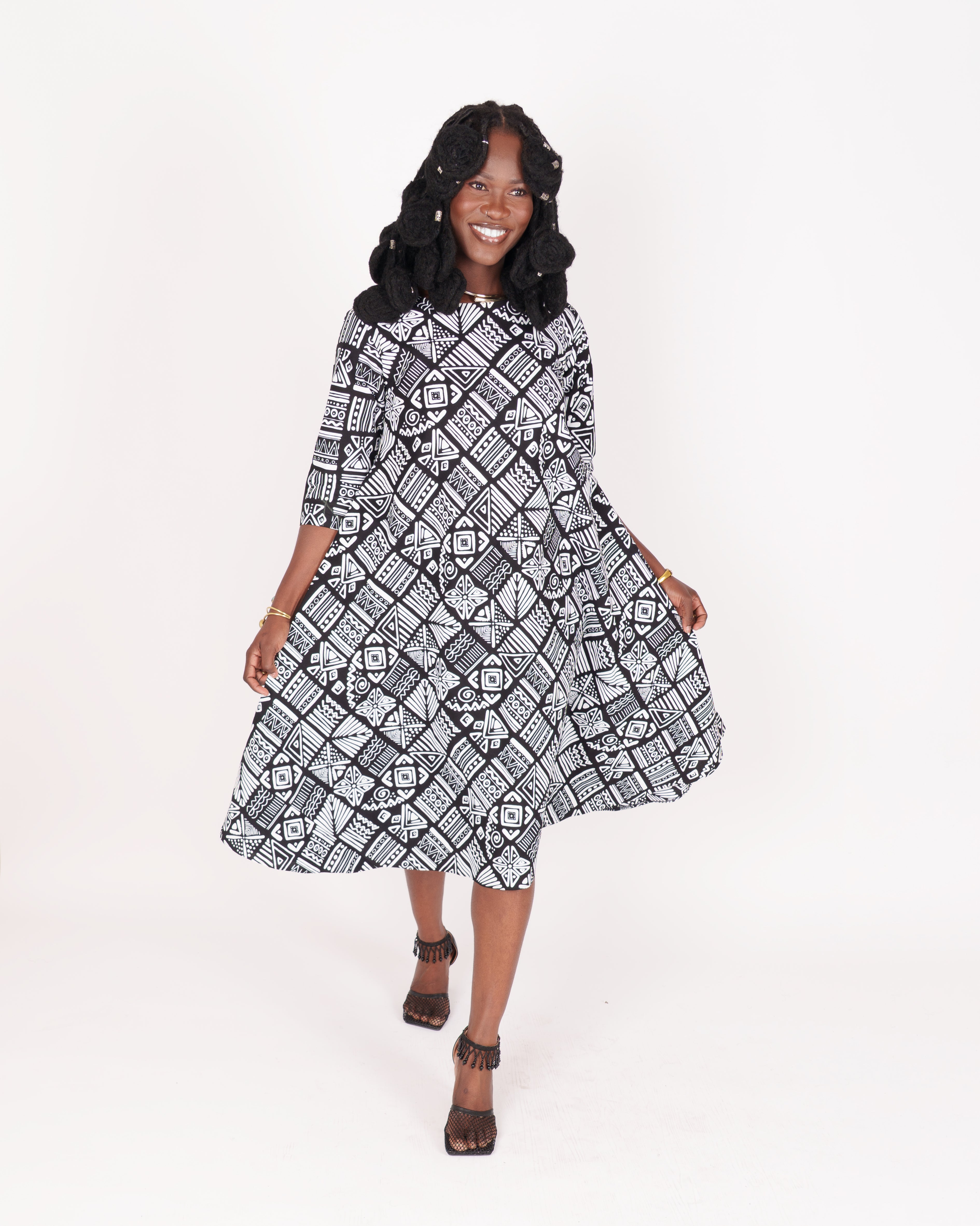 ST63 Sankofa Script Dress
