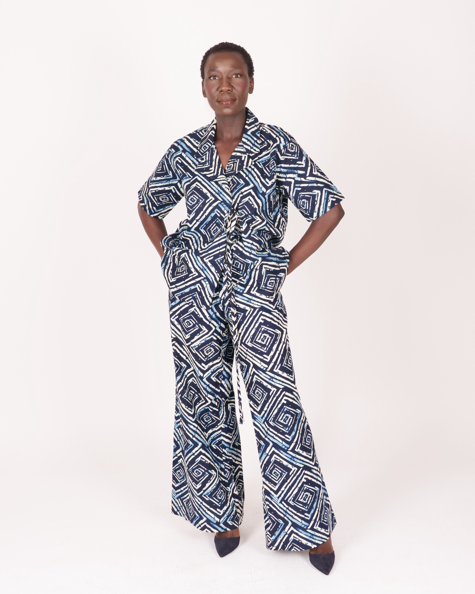 ST63 Heritage Co-Ord Set - Indigo Geometry