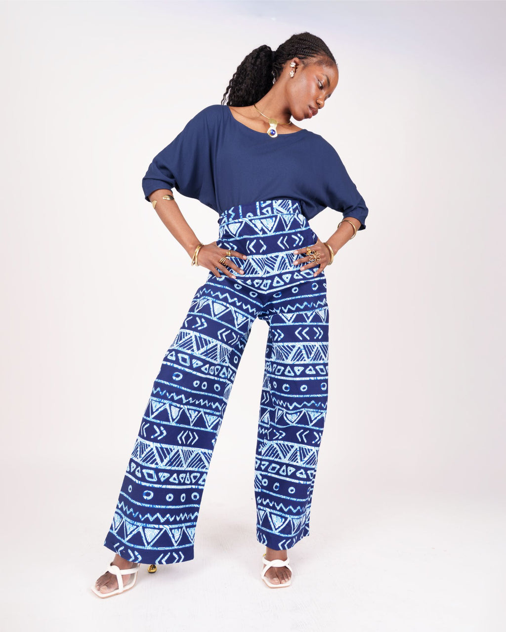 ST-1963 Geo Palazzo Pants