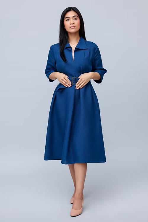 Midnight Blue Retro Dress