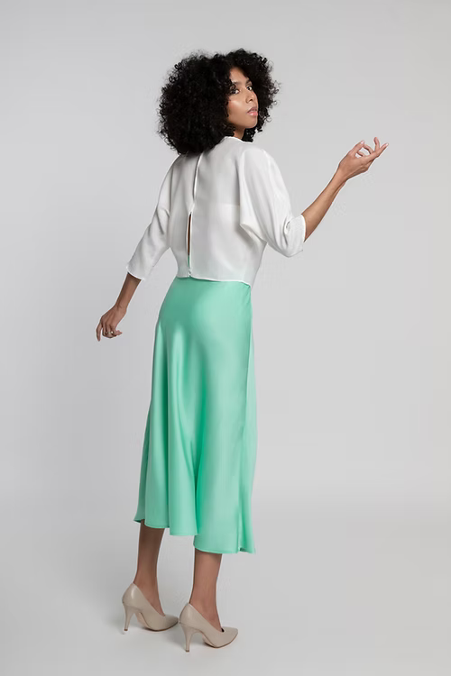 Quiet Wave Mulberry Silk Skirt