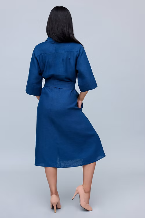 Midnight Blue Retro Dress