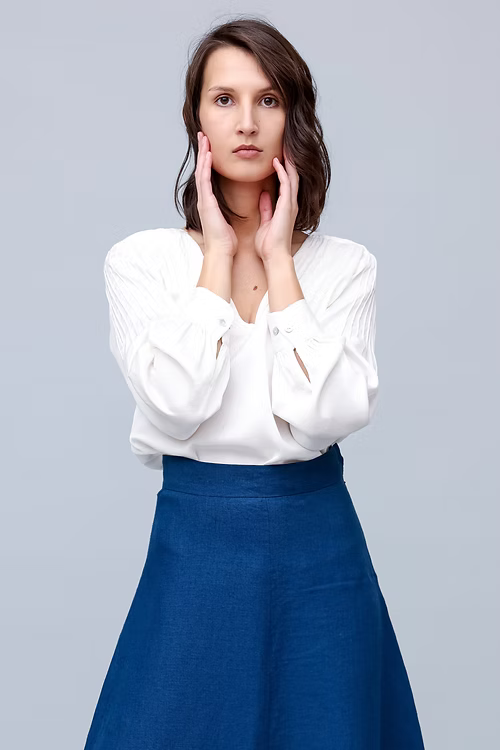 Midnight Blue Midi Skirt