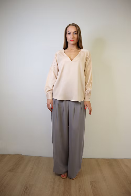 Marrakech  Mulberry Blush Silk Blouse