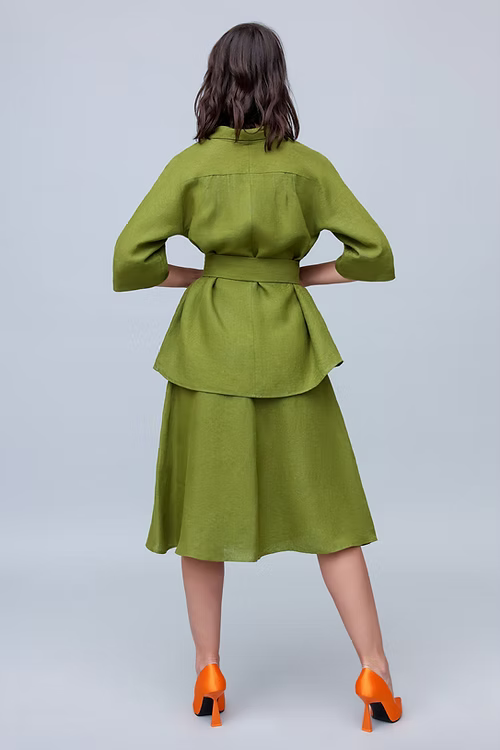 Moss Green Skirt Suit