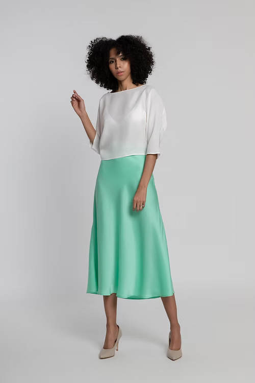 Quiet Wave Mulberry Silk Skirt