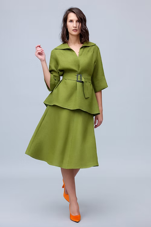 Moss Green Skirt Suit