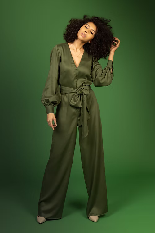 Classic Elegant Olive Jumpsuit