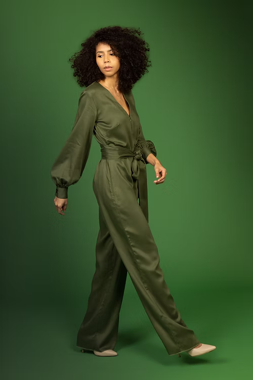 Classic Elegant Olive Jumpsuit