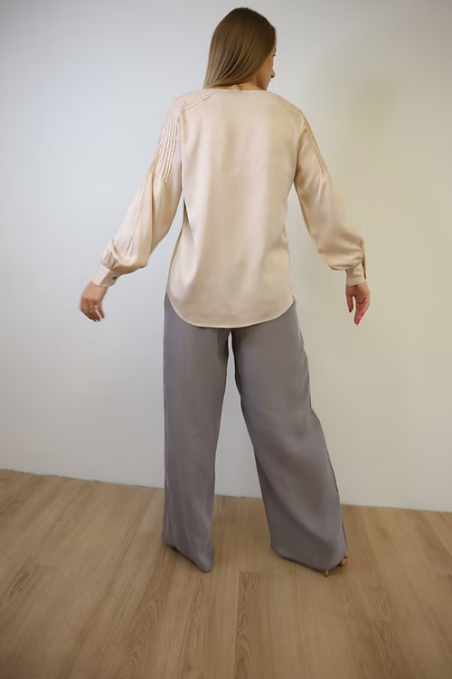 Marrakech  Mulberry Blush Silk Blouse