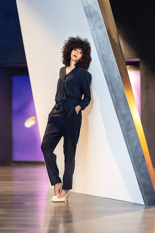 Cavier Sandwashed Mulberry Silk Jumpsuit