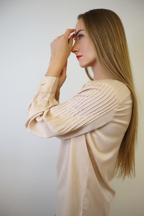 Marrakech  Mulberry Blush Silk Blouse