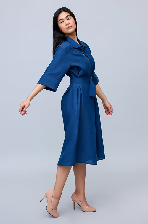 Moss Green Retro Dress