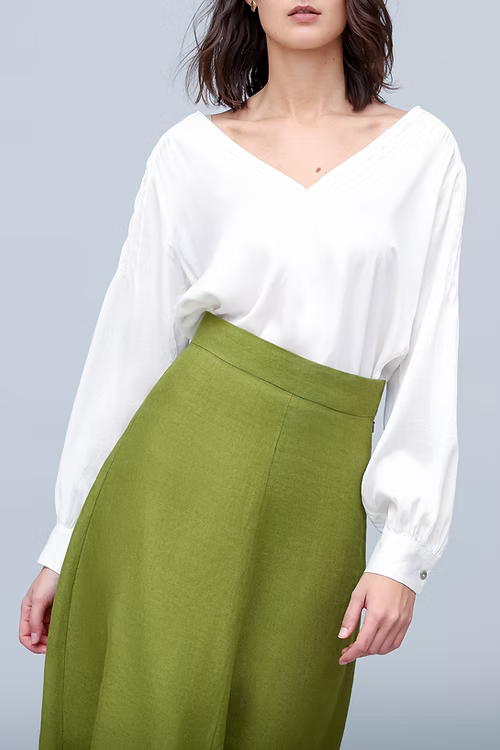 Moss Green Midi Skirt