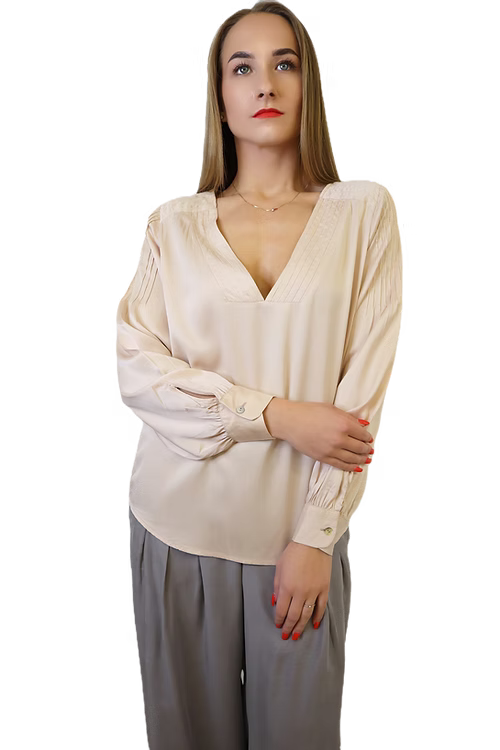 Marrakech  Mulberry Blush Silk Blouse